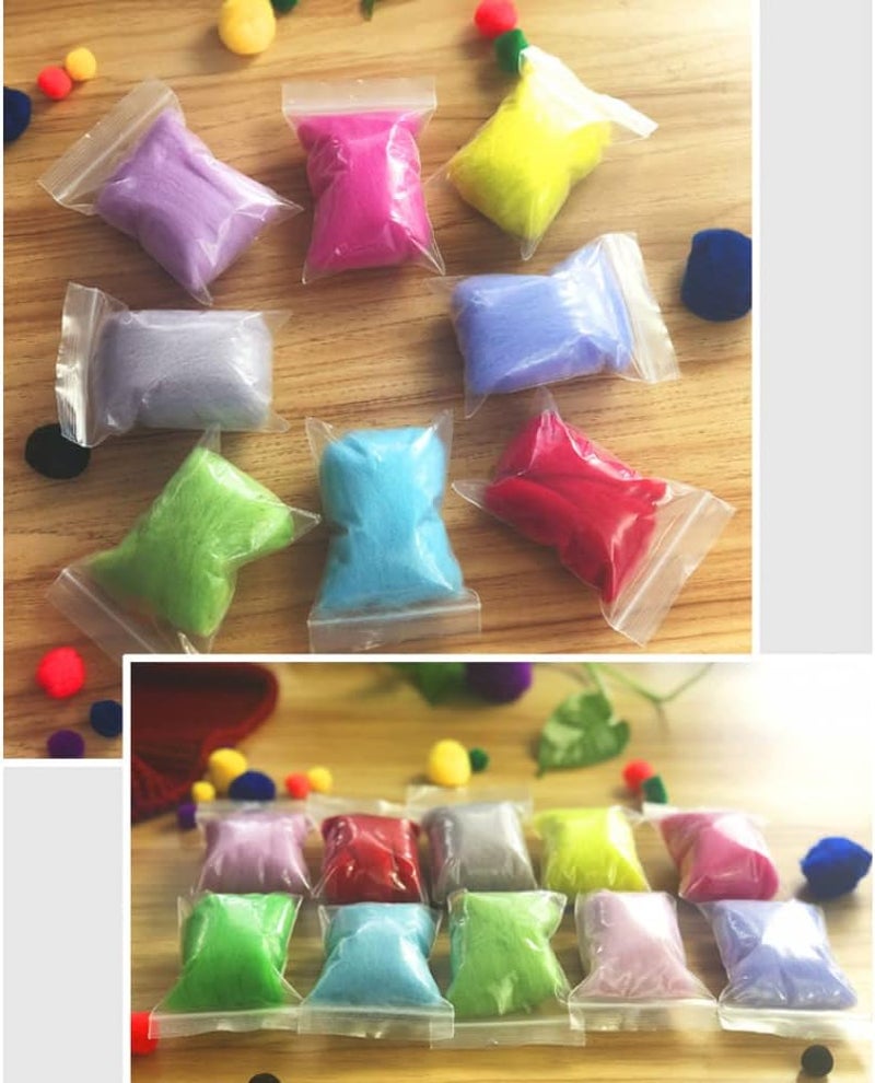 Daralis Needle Felt Wool-25 Colors Wool Fibre Roving for DIY Felting Wool Projects 3g/Color - Image 4